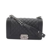 Pre-owned Leather chanel-bags Chanel Vintage , Black , Dames