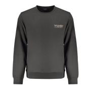 Zwarte Crew Neck Sweatshirt Lange Mouw Wrangler , Black , Heren