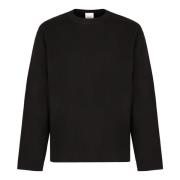 Gebreide crew-neck trui met zijsplitten Calvin Klein , Black , Heren