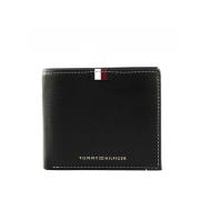 Zwarte portemonnee met kaartsleuven en geldclip Tommy Hilfiger , Black...