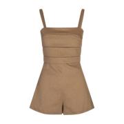 Beige Jurk met Dunne Bandjes Max Mara , Beige , Dames