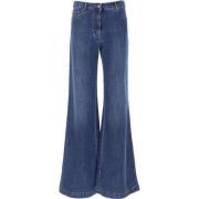 Klassieke Denim Jeans voor dagelijks gebruik Moschino , Blue , Dames