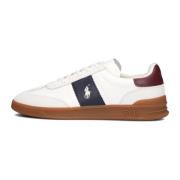 Witte Leren Sneakers Heritage Area Ralph Lauren , White , Heren