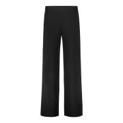 Wijde broek met elastische taille vera mont , Black , Dames