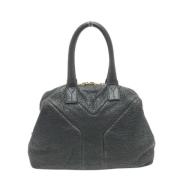 Pre-owned Leather handbags Yves Saint Laurent Vintage , Black , Dames