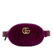 Pre-owned Velvet shoulder-bags Gucci Vintage , Purple , Dames