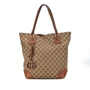 Pre-owned Canvas gucci-bags Gucci Vintage , Beige , Dames