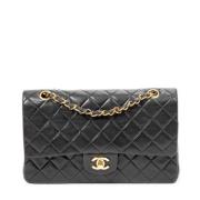 Pre-owned Leather shoulder-bags Chanel Vintage , Black , Dames