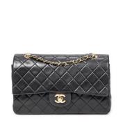 Pre-owned Leather shoulder-bags Chanel Vintage , Black , Dames