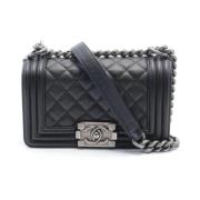 Pre-owned Leather chanel-bags Chanel Vintage , Black , Dames