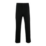 Leather Trousers Issey Miyake , Black , Heren