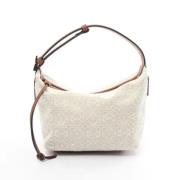 Pre-owned Leather handbags Loewe Pre-owned , White , Dames