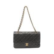 Pre-owned Leather chanel-bags Chanel Vintage , Black , Dames