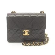 Pre-owned Leather chanel-bags Chanel Vintage , Black , Dames