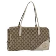 Pre-owned Canvas handbags Gucci Vintage , Beige , Dames