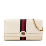 Pre-owned Leather crossbody-bags Gucci Vintage , Beige , Dames