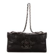 Pre-owned Leather shoulder-bags Chanel Vintage , Black , Dames