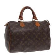 Pre-owned Canvas handbags Louis Vuitton Vintage , Brown , Dames