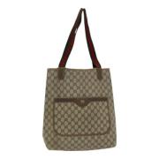 Pre-owned Leather totes Gucci Vintage , Beige , Dames