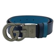 Pre-owned Leather belts Gucci Vintage , Blue , Dames