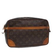 Pre-owned Canvas clutches Louis Vuitton Vintage , Brown , Dames