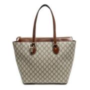 Pre-owned Coated canvas totes Gucci Vintage , Beige , Dames