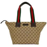 Pre-owned Leather gucci-bags Gucci Vintage , Beige , Dames