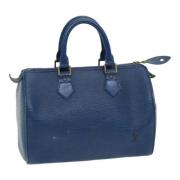 Pre-owned Leather handbags Louis Vuitton Vintage , Blue , Dames