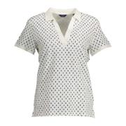 Stijlvol Wit Kortemouw Poloshirt Gant , White , Dames