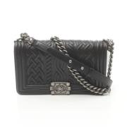 Pre-owned Leather chanel-bags Chanel Vintage , Black , Dames