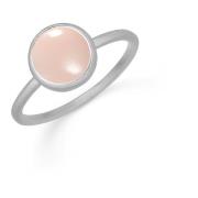 Rosa Zilver Chalcedon Petite Ring Frk. Lisberg , Gray , Dames