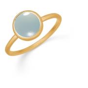 Aqua Chalcedon Petite Ring Frk. Lisberg , Yellow , Dames