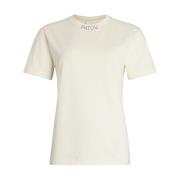 Logo-geborduurde Crew Neck T-shirt Patou , White , Dames