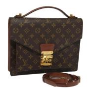 Pre-owned Canvas handbags Louis Vuitton Vintage , Brown , Dames