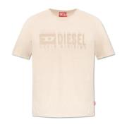 T-shirt met logo T-Adjust-K4 Diesel , Beige , Heren