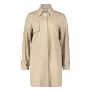 Klassieke Katoenen Trenchcoat Amber & June , Beige , Dames