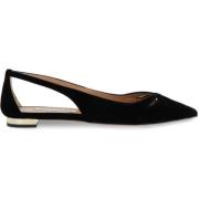 Zwarte platte schoenen voor vrouwen Aquazzura , Black , Dames