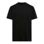 Tencel wolmix T-shirt Boggi Milano , Black , Heren