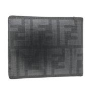 Pre-owned Canvas wallets Fendi Vintage , Gray , Dames