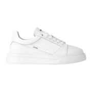 Witte Lage Top Leren Sneakers Exton , White , Heren