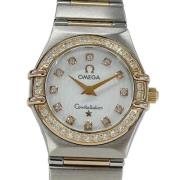 Pre-owned Stainless Steel watches Omega Vintage , White , Dames