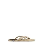 Raffia Trim Touw Sandalen Nomadic State of Mind , Beige , Dames