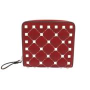 Pre-owned Leather wallets Valentino Vintage , Red , Dames