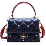 Pre-owned Leather handbags Valentino Vintage , Blue , Dames