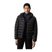 Hooded Puff Jack Zwart Nylon Calvin Klein , Black , Heren