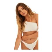 Gestructureerde Witte Bikini Top Girlish Charm Undress Code , White , ...