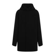 Luxe Zwarte Jas Aw24 Rick Owens , Black , Heren