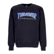 Gestreepte Crewneck Lange Mouw Sweatshirt Thrasher , Blue , Heren