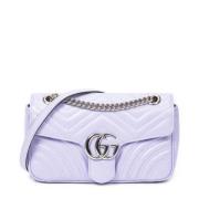 Pre-owned Leather shoulder-bags Gucci Vintage , Purple , Dames