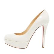 Pre-owned Leather heels Christian Louboutin Pre-owned , White , Dames